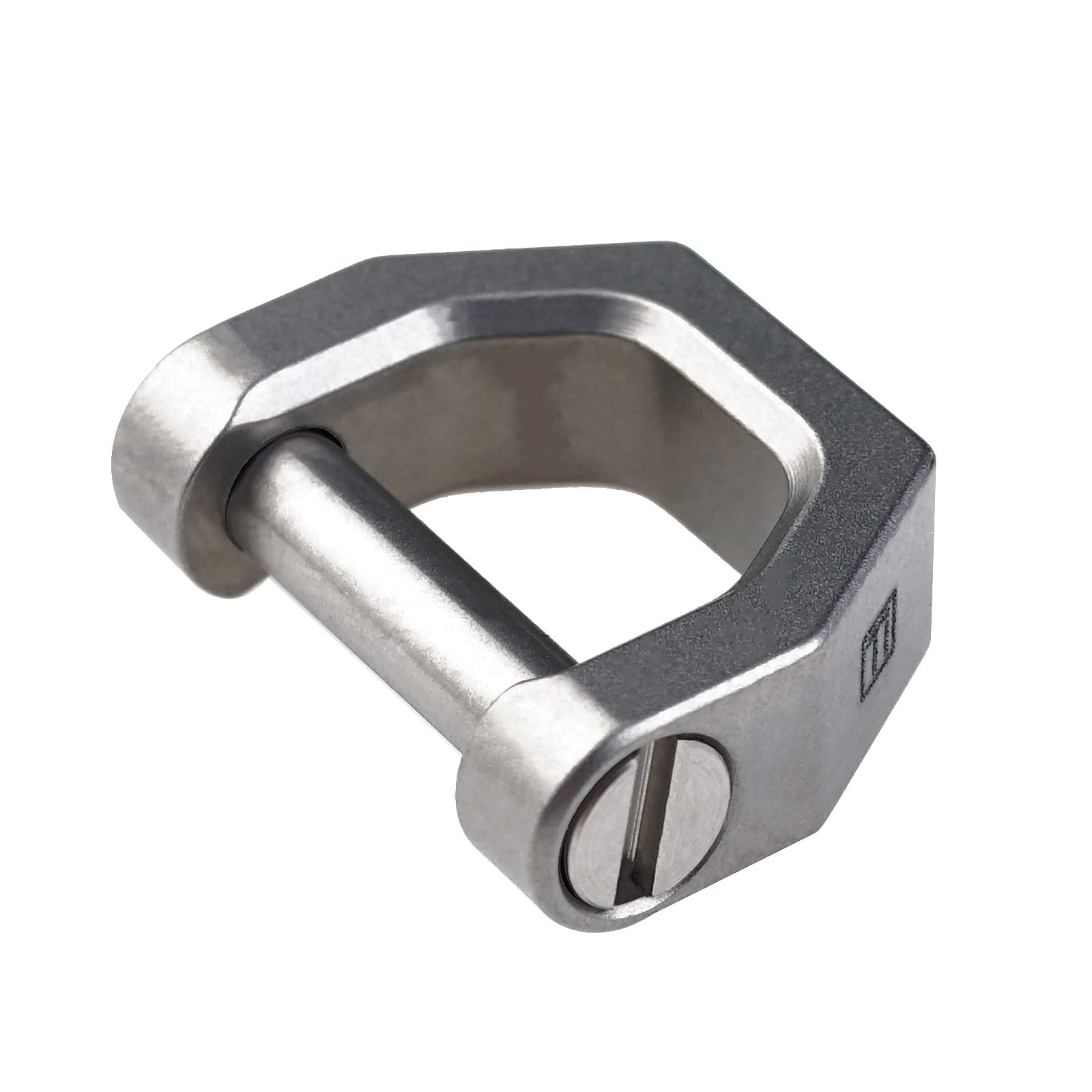 [MecArmy] キーリング チタン D型 16.5mm サンドブラスト加工 CH2 dリング ネジ式 ミニ かわいい Dカン 小型 軽量 錆びない おしゃれ キーホルダー 金具 ハンドメイド 手芸 アクセサリーパーツ 鍵 紛失防止 グッズ