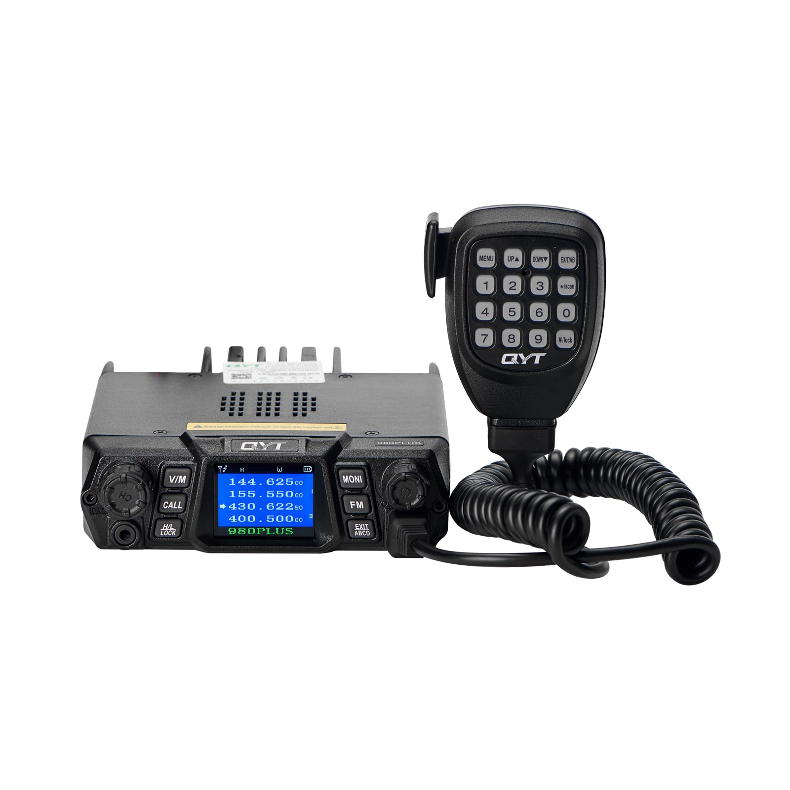 QYT KT-980PLUS 50W Dual Band Mobile Ham Radio - Car Two Way Radio with 4 Displays & Quad Standby with Repeater Capability, 200 Channels,Ham Radio Base Station for Off-Roading & Vehicle Driving