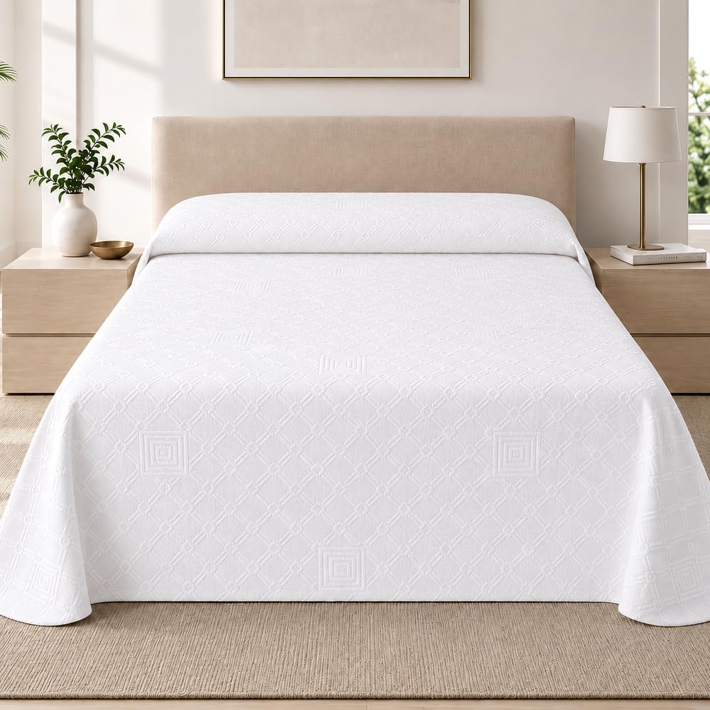 SABANALIA Colcha Piqué Giovanna Cama 135 230x275 60% Algodón 40% Poliéster