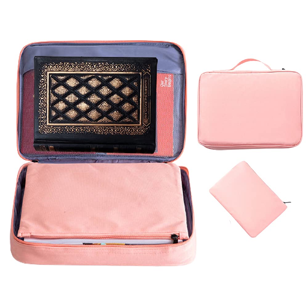 Bible Covers for Women Large - Bible Case for Men Women Multi-functional Stationery Zipper Planner Case 13.39 in X 9.45 in X 2.36in Bible Bag Accessories for ipad Travel School Office with Storage bag