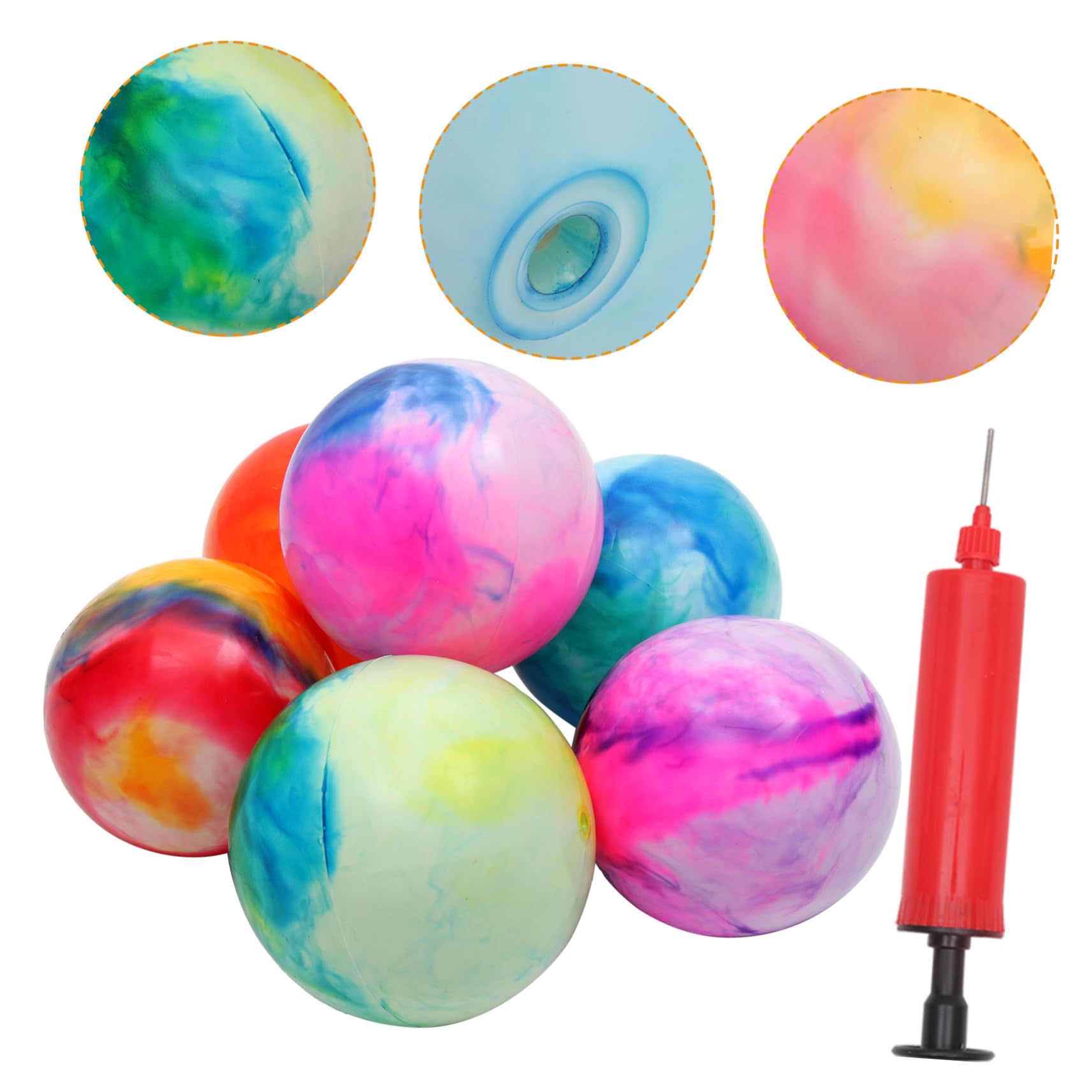 TOYANDONA Summer Pool Toy Bouncy Beach Balls for Pool Games PVC Material Set of 2 Random Color