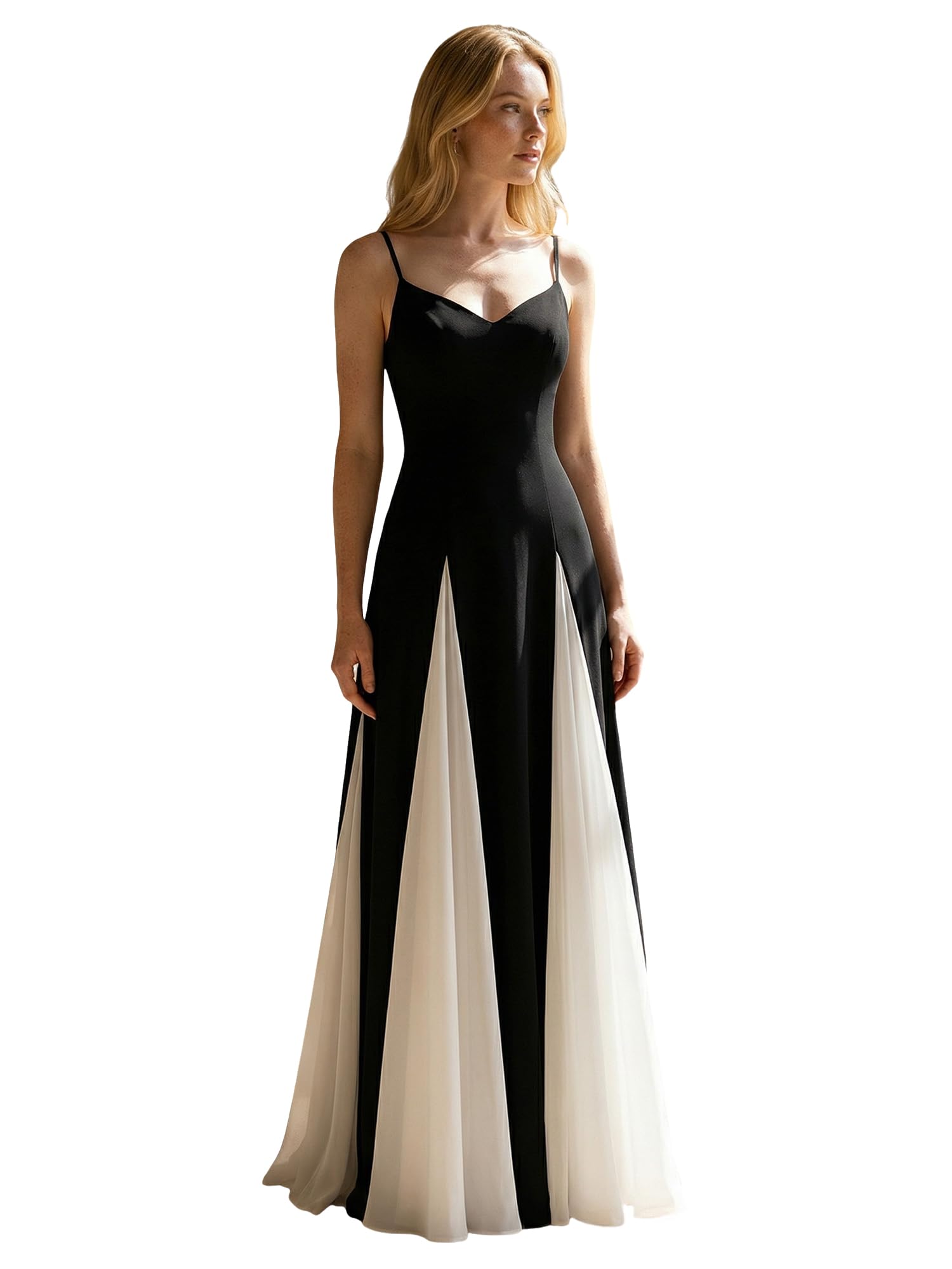 Ever-Pretty Vestito Donna Elegante Tubetop Senzamaniche Maglieria Maxi Gonna Svasata EG02648