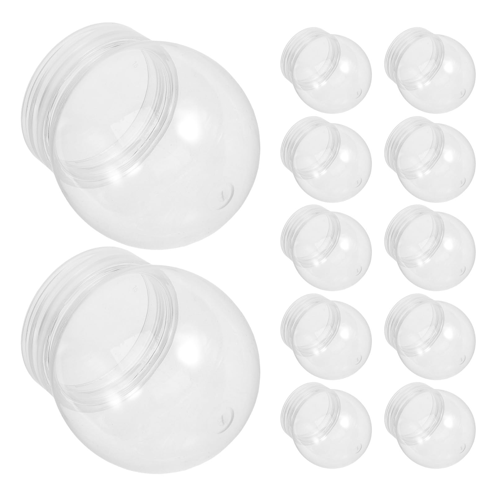 Boules à Neige 24 Pièces en Plastique Transparentes 150ml Accessoires Stables et Robustes pour Décoration de pour Créations Artisanales