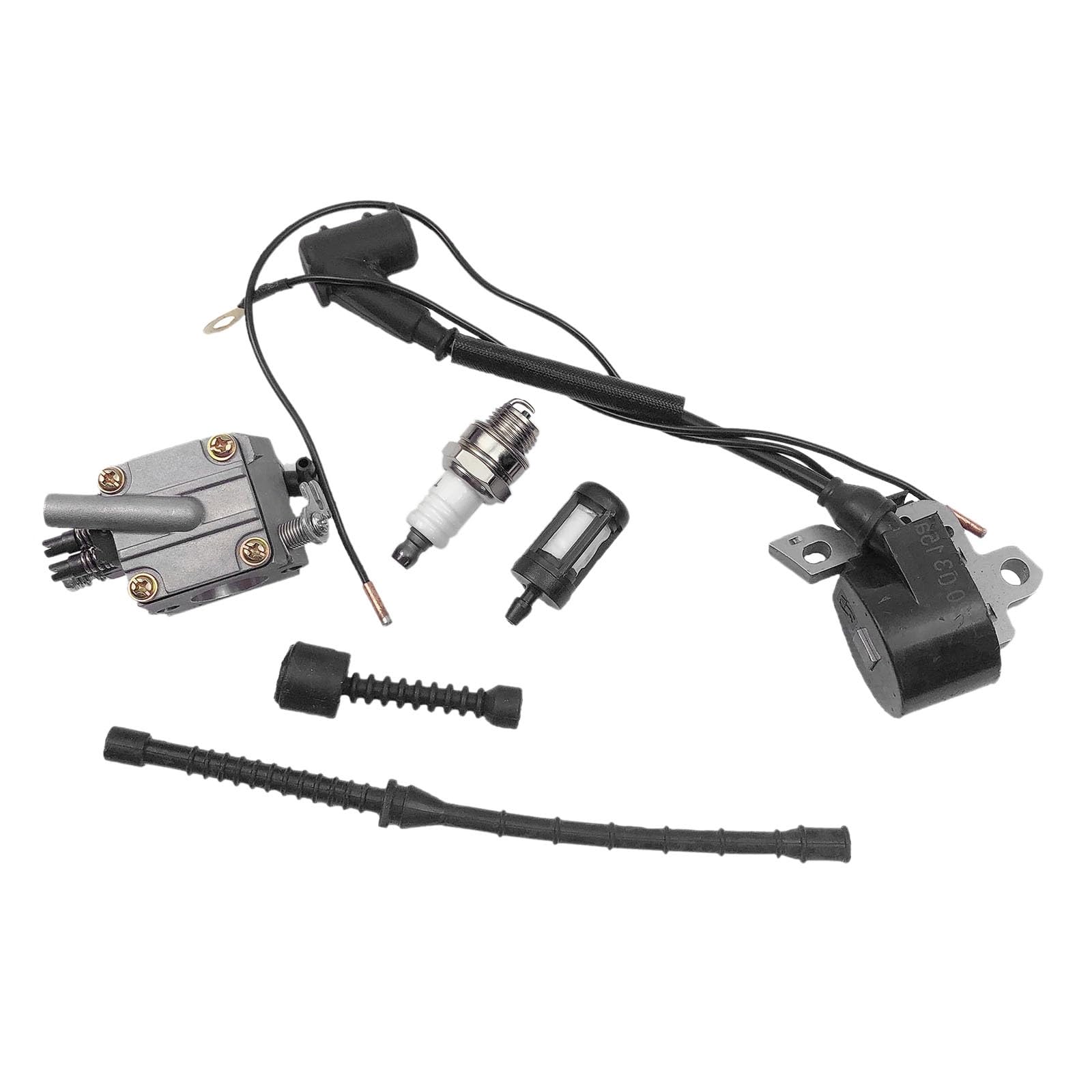 Piły łańcuchowe Gaźnik Cewka zapłonowa Przewód paliwowy Wąż olejowy Świeca zapłonowa, do STIHL, piła łańcuchowa 038 MS380 MS381 038 AV SUPER MAGNUM Zestaw świec zapłonowych filtra powietrza