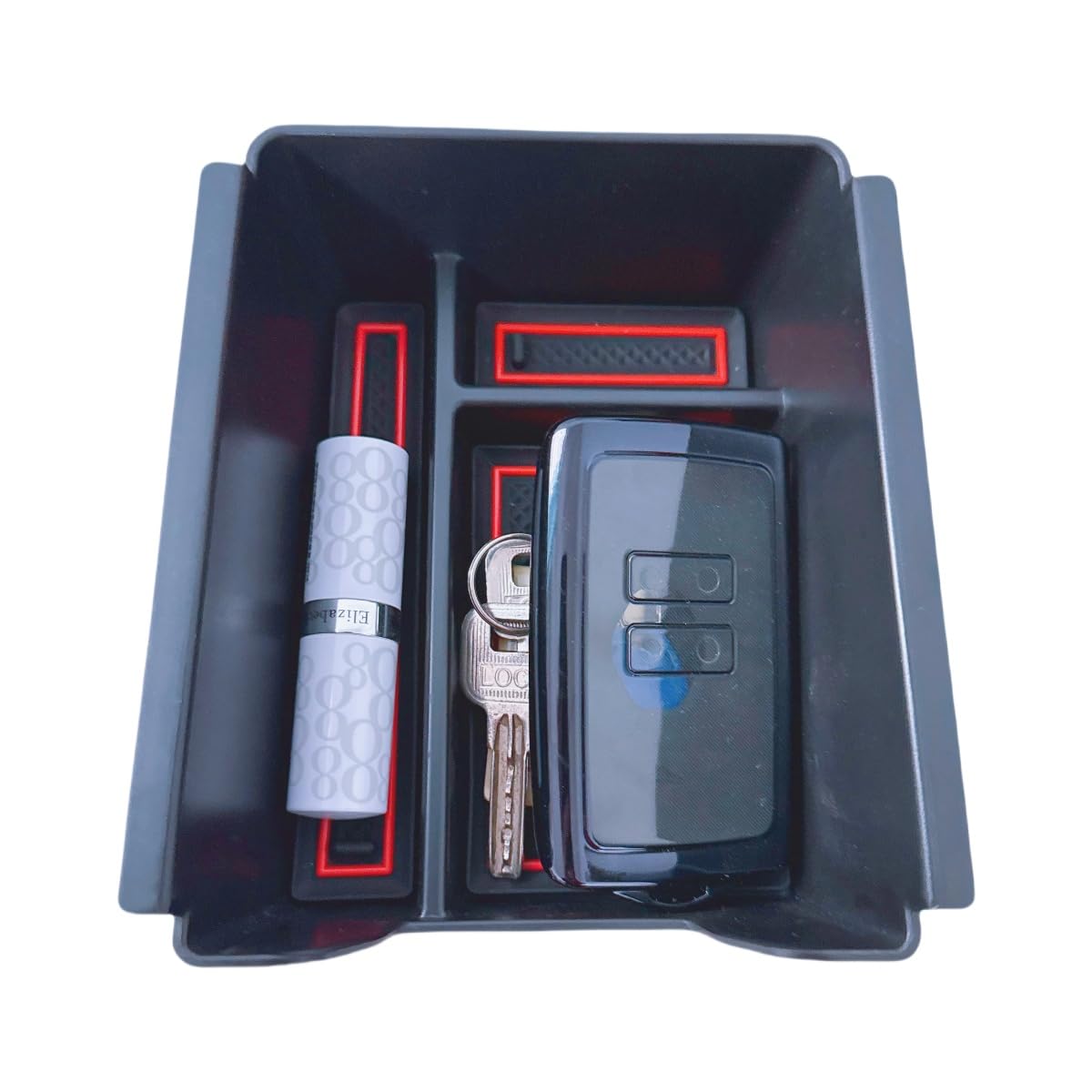 】Duster 3 compartimento de almacenamiento para consola central para Dacia Duster 3 2024-2025 2026 accesorios reposabrazos caja de almacenamiento organizador (sin freno de mano, negro)
