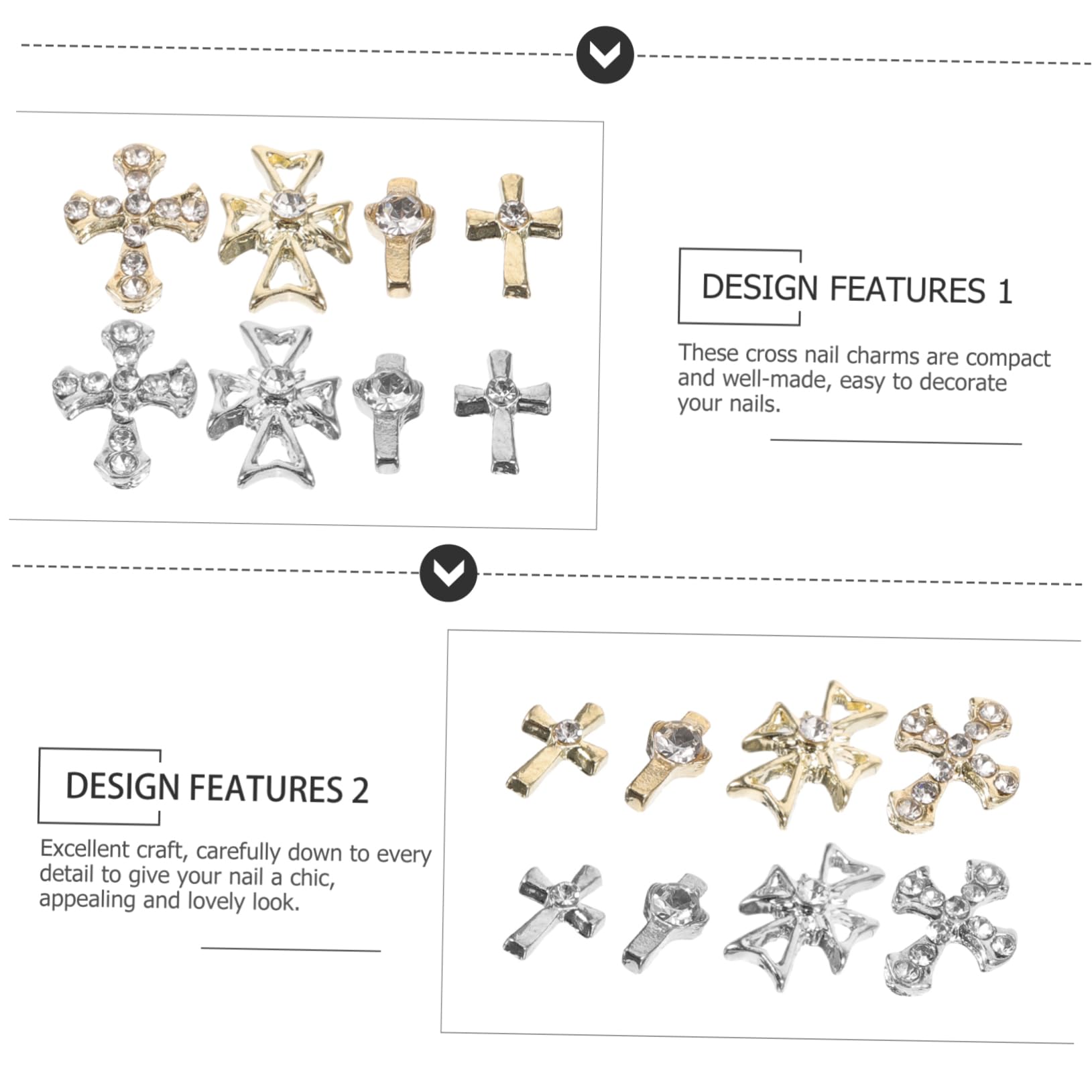 FRCOLOR 400pièces Charms Pour Pour Décoration Manucure Accessoires Nail Art Et