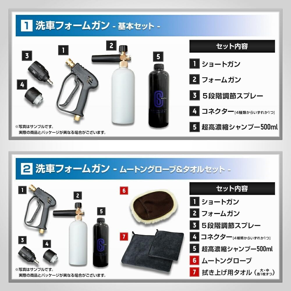 Amazon | YOURS(ユアーズ): 洗車フォームガンセット[ショートガン＋