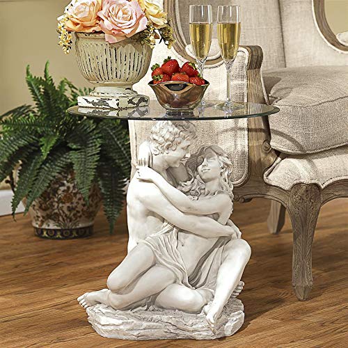 Design Toscano In The Arms Of Romance End Table,Antique Stone Finish #TOP5