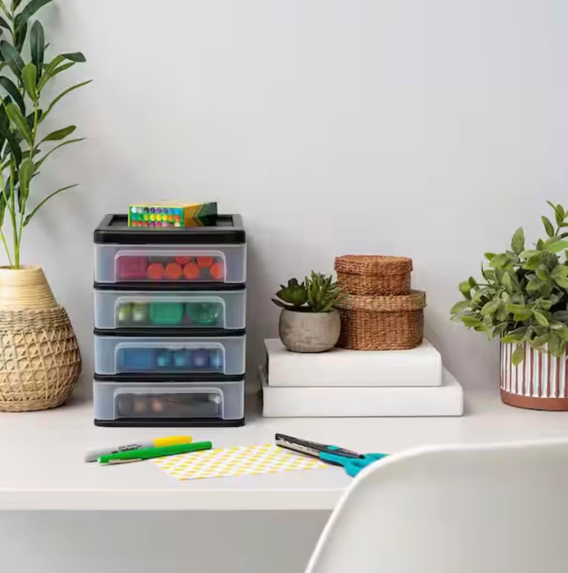 Compact 4-Drawer Desktop Storage System (2-Pack) LB33565