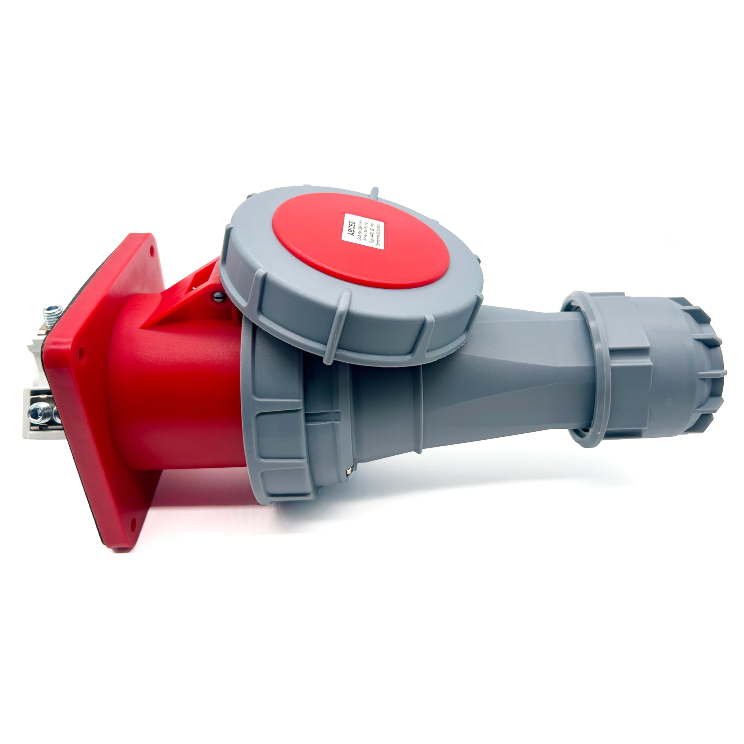 Photo 1 of 1Set 125A 4Pin Male+Famale Flush-Mounted Receptacle Connector(Compatible with 100amp),Industrial Waterproof Concealed Socket,IP67 Aviation 3phase Plug&Socket,IEC60309 3P+E 6H
