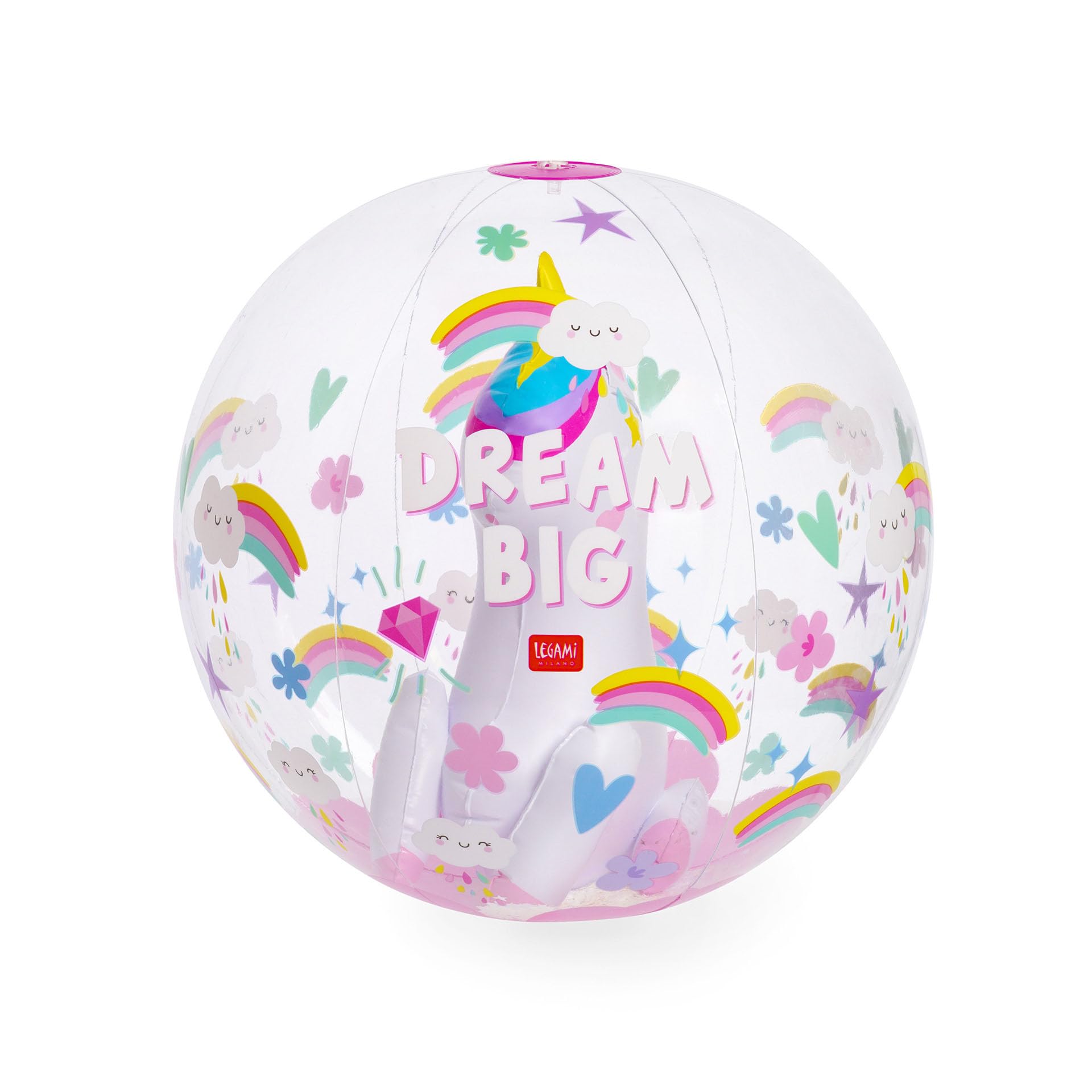 Legami - Palla da Spiaggia Gonfiabile, Beach Ball, Pallone Gonfiabile in PVC, Morbido per Bambini, Palla Gonfiabile per Feste Mare, Gonfiabile per Giocare Calcio Pallavolo, Diametro 40 cm