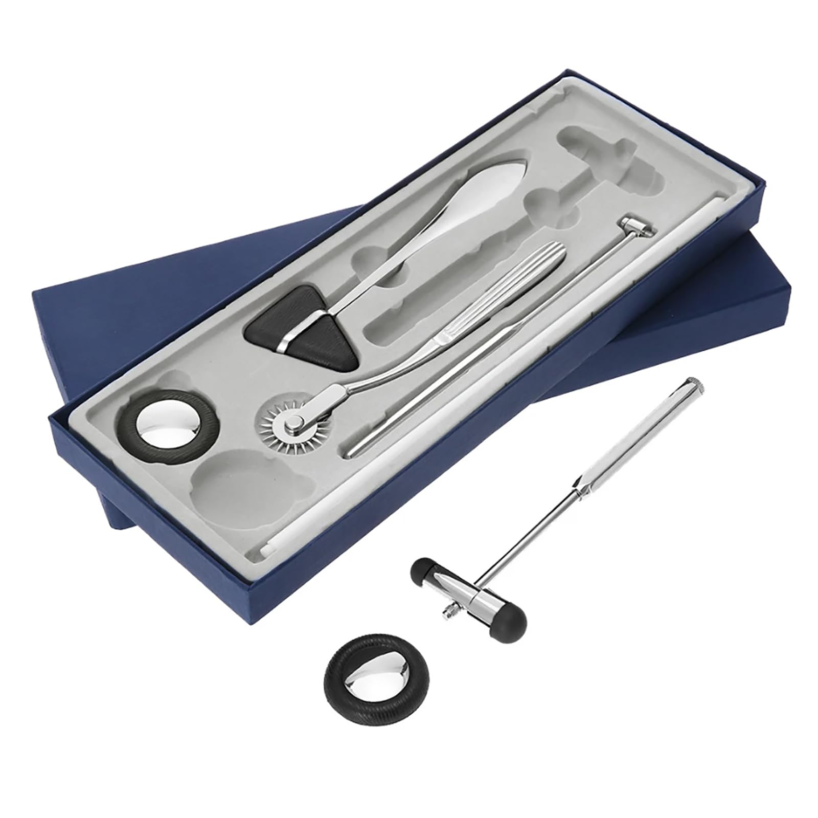 Juego De Martillo Neurológico, Kit De Martillo para Reflejos De 5 Piezas, Martillo De Masaje De Percusión para Reflejos De Diagnóstico, Herramientas Esenciales De Examen Neurológico