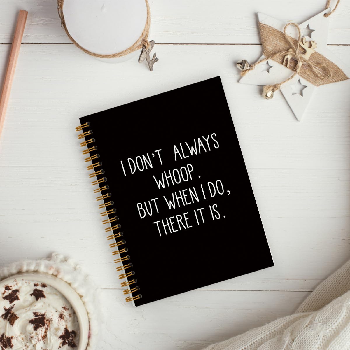 hold fizz Divertidos cuadernos de oficina para el trabajo, I Don't Always Whoop, diario sarcástico para tomar notas para adultos, regalos de aliento de graduación, cuaderno de espiral de tapa dura de