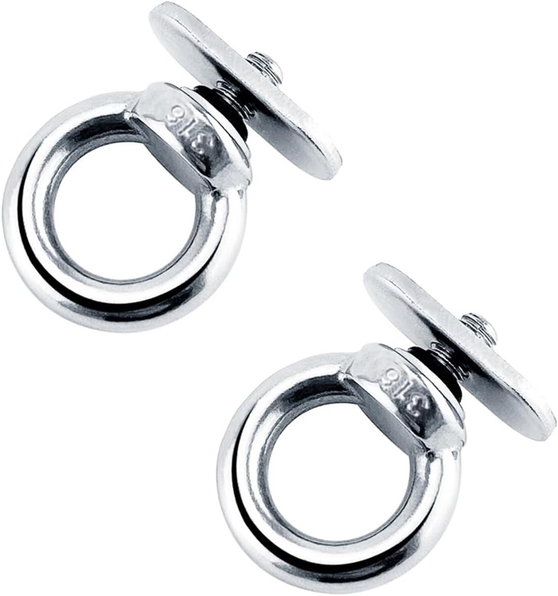 2X Kayaks Track Mount Tie Down Eyelet Rail Track Screws Track Nuts for Bungee Cord Rope Rowing Inflatable Boat