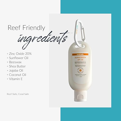 Miniatura 7 de Reef Safe Mineral Sunscreen Travel Size, Hawaii &amp; Mexico Approved, Biodegradable, Zinc, Oxybenzone &amp; Octinoxate Free, Made with Natural Ingredients