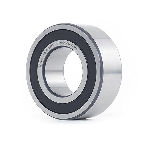 XIKE 1 Pcs 3208-2RS5208-2RS Sealed Angular Contact Ball Bearing 40x80x30.2mm Double Row, Fits DIYCNCMotorAuto AC, Water