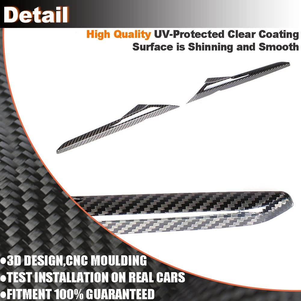 Dry Carbon Fiber Side Fender Vent Covers Fit for BMW 5 Series F90 M5 Sedan 2017-2019 Factory Outlet Air Vent Trim Front Bumper Fins Splitters Air Vent Outlet Covers