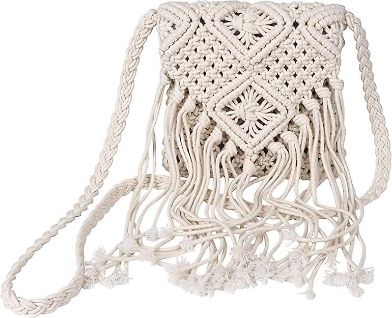 macrame Hand Bag Silling Handmade Macrame Tote Bag Boho Chic Beach Bag Sustainable Fashion Womens Hand Bag (B0D5851G6N) Amazon Price History, Amazon Price Tracker