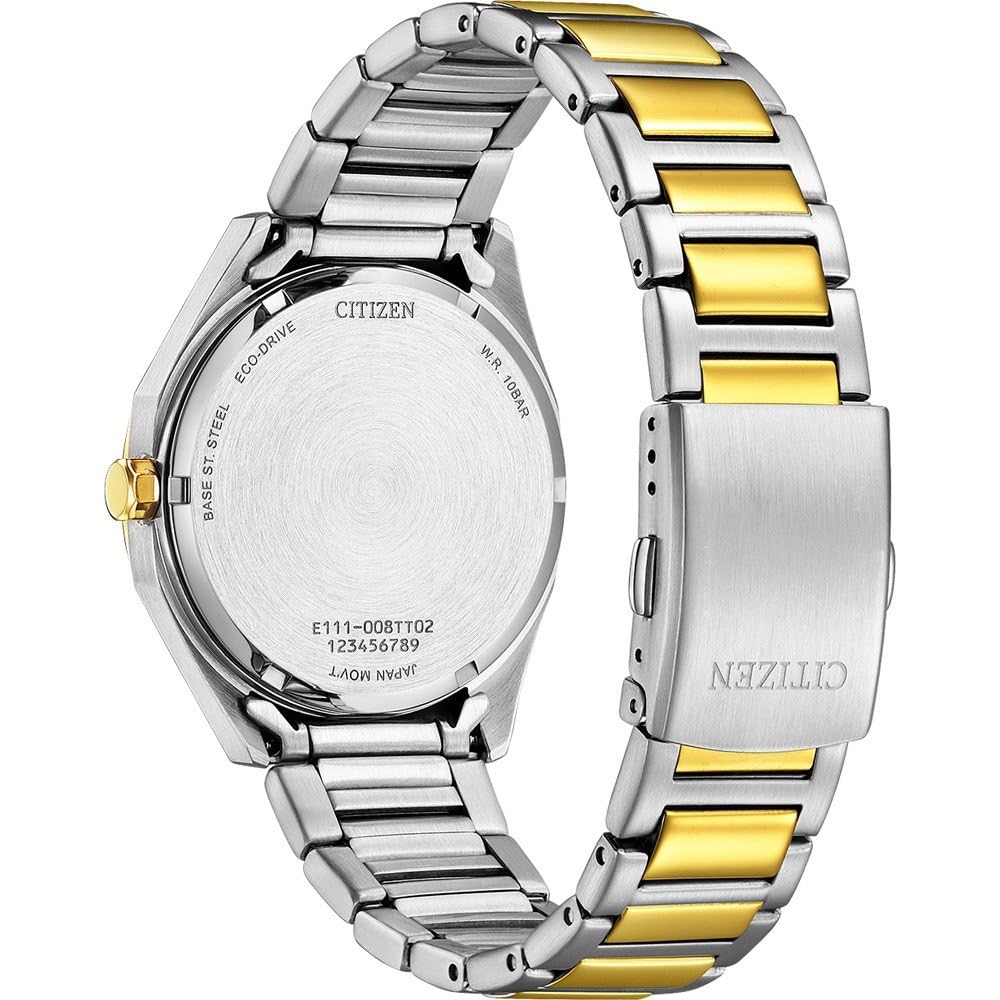 Citizen Orologio analogico al quarzo da uomo con cinturino in acciaio inox BM7624-82A, bianco, Bracciale