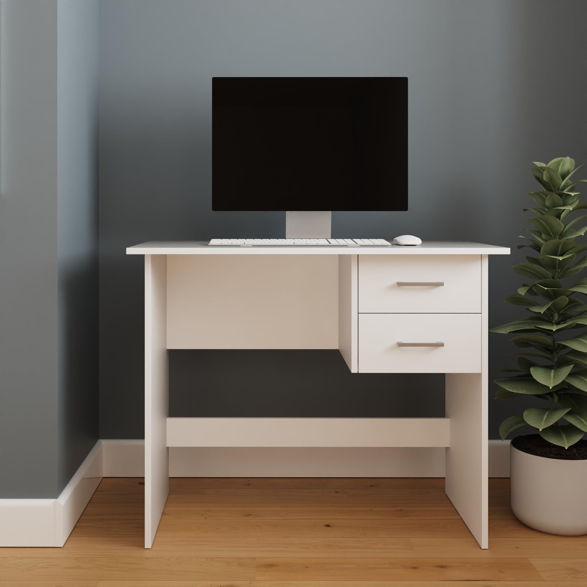GFW Bailey Bedroom Furniture Range, Modern White Bedroom Collection with Wardrobes, Chests of Drawers and Bedside Tables, Contemporary Storage Furniture