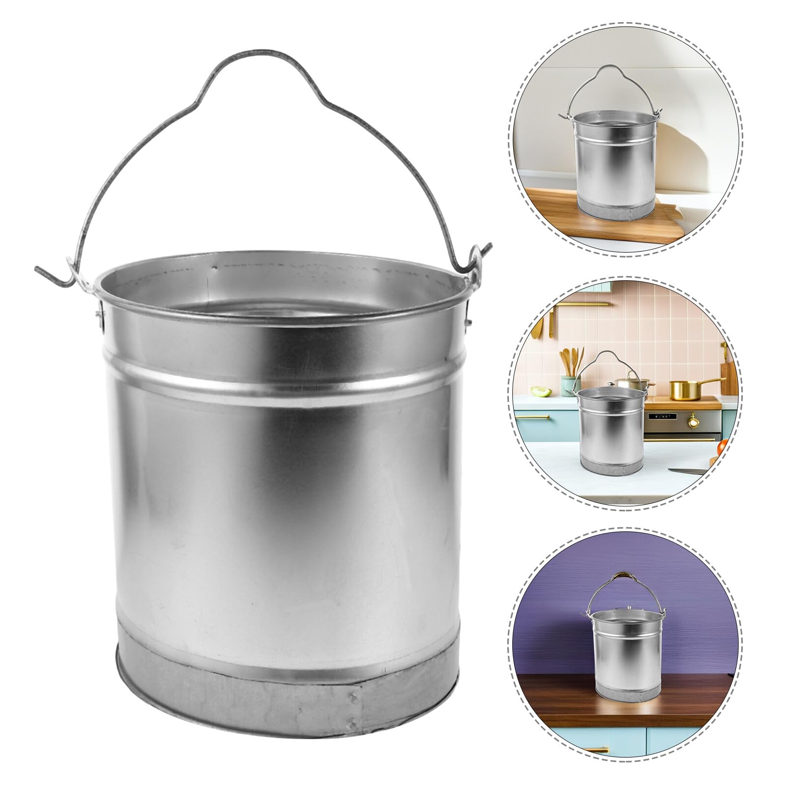 Cabilock Seau de Jardinage Métal Rustique avec Poignée pour Jardinage Lavage de Voiture et Nettoyage