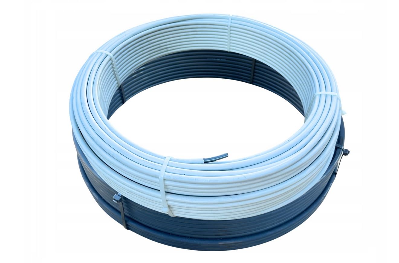 Aluminiumdraht 8mm AlMgSi mit HFFR Kunststoffmantel weich Rolle 50m 10kg (Schwarz)