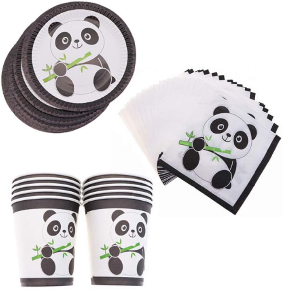Hot Panda Party Supplies Disposable Tableware Cup Plate