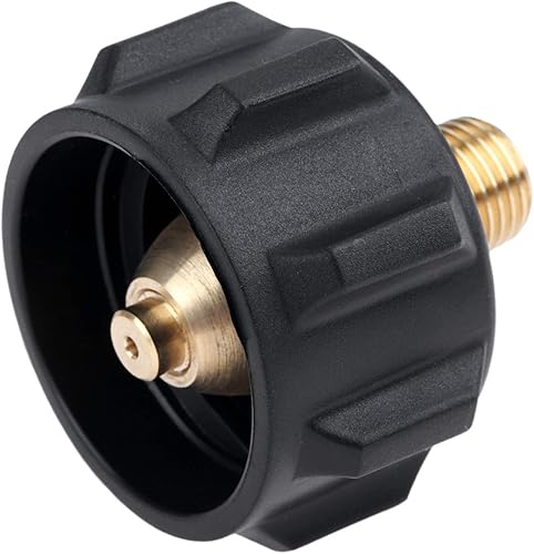 Adaptador de depósito de propano Válvula reguladora de gas 1/4 pulgadas macho con tuerca (QCC1 1/4 "macho)