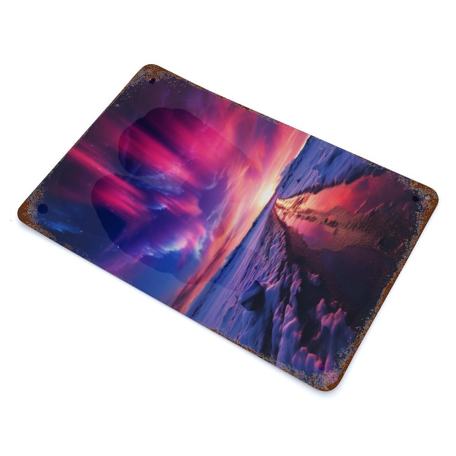 Northern Lights Retro Metal Sign 11.8"x7.9", Classic Wall Plaque for Garage, Pub Or Kitchen