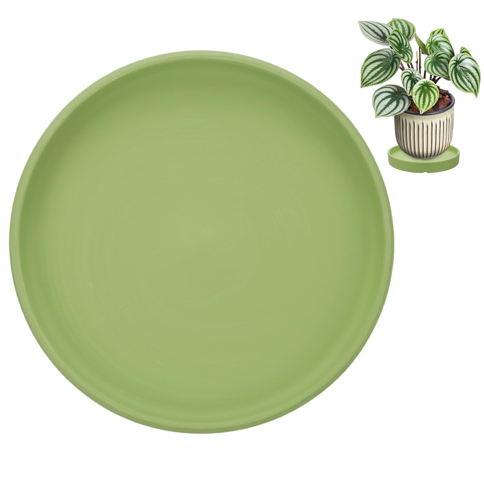 M METERXITY 1-Pack Plant Saucers 5.3in ID Ceramic for Indoor/Outdoor