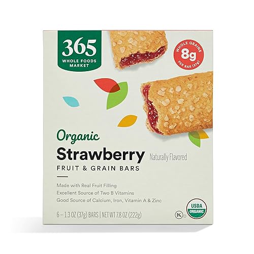 365 by Whole Foods Market, Organic Strawberry Cereal Bar 6 Count, 7.8 Ounce - Organic Strawberry - 6 Count