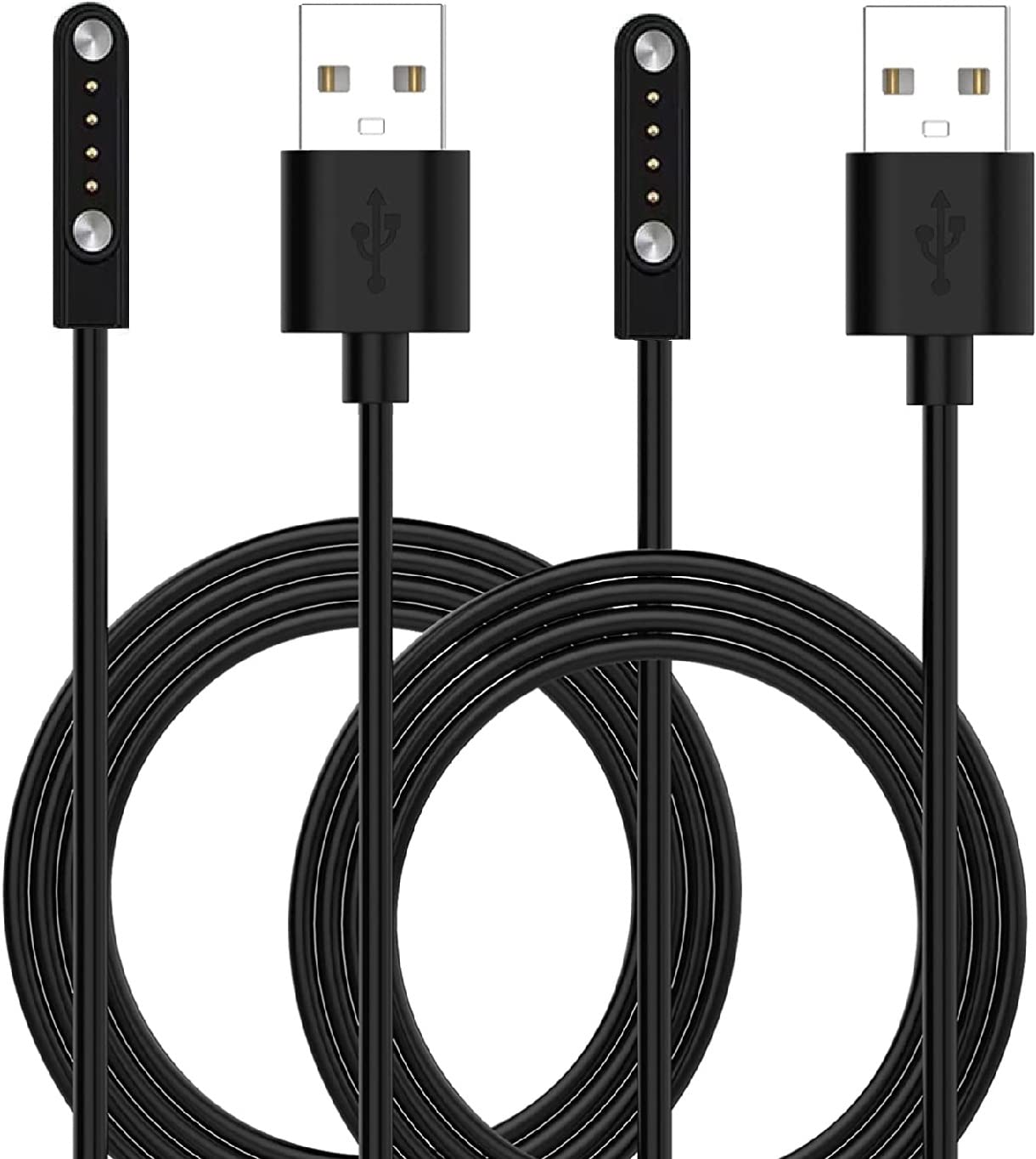 Amazon.co.jp: 【2本セット】4ピン スマートウォッチUSB 磁気