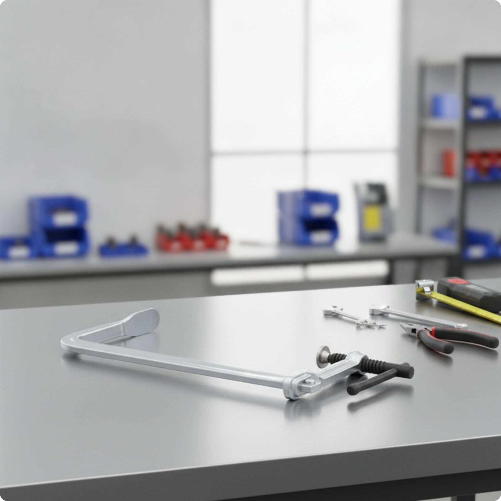 perfk Strettoio a L Facile da Usare | Struttura in Metallo Resistente, Utensile, per Officina, 250x120