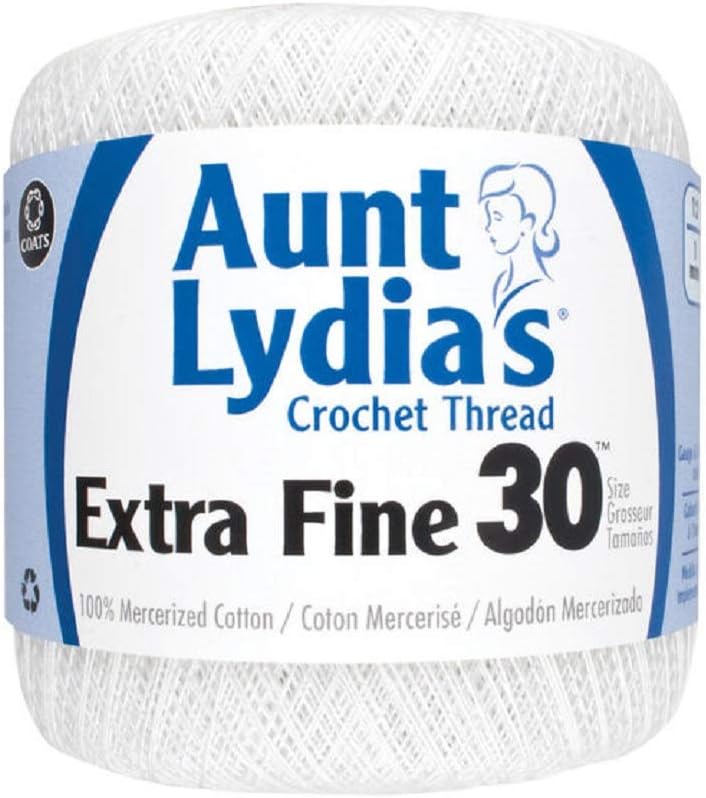 Aunt Lydia Extra Fine Crochet - 3 Pack of 500y/457m - White