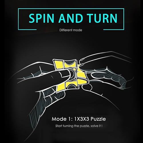 Miniatura 5 de D-FantiX Fidget Spinners Cube, 1 x 3 x 3 cubo disquete rompecabezas Fidget Spinner Anti-Ansiedad Fidget Juguetes para niños adultos