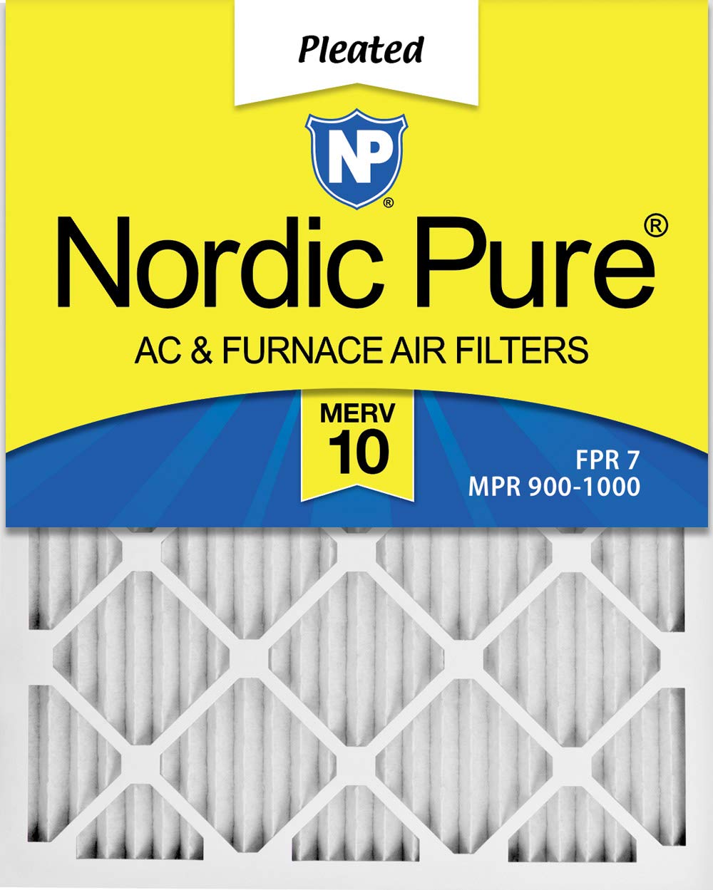 Nordic Pure 20x25x1 MERV 10 Pleated AC Furnace Air Filters 2 Pack MERV | amzdealz