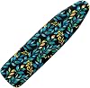 Green Leaves Ironing Board Cover with Padding Ironing Board Pad Standard Size Table Top Protective Padded Thick Iron Board Cover with Adjustable Fasteners Iron Board Sleeve Black