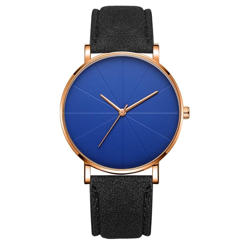 Moolo Watch Simple Fashionable Watch Round Dial Analog Display Quartz Wristwatch Jewelry Accessory(#4)