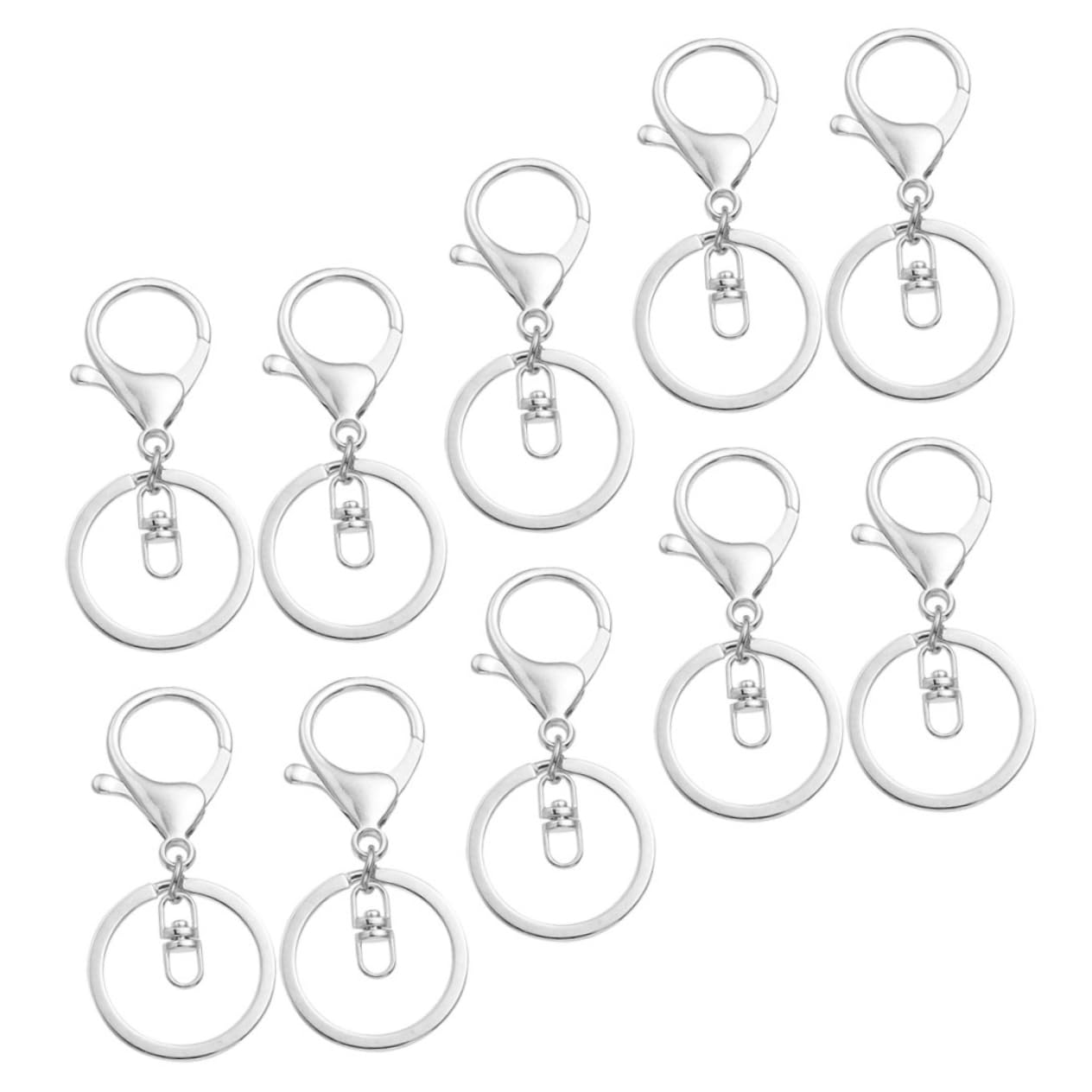 HOMSFOU 5 Set Accessori Per Portachiavi Portachiavi Creazione Di Accessori Con Perline Artigianali Con Clip Moschettone Per 10 pezzi*5