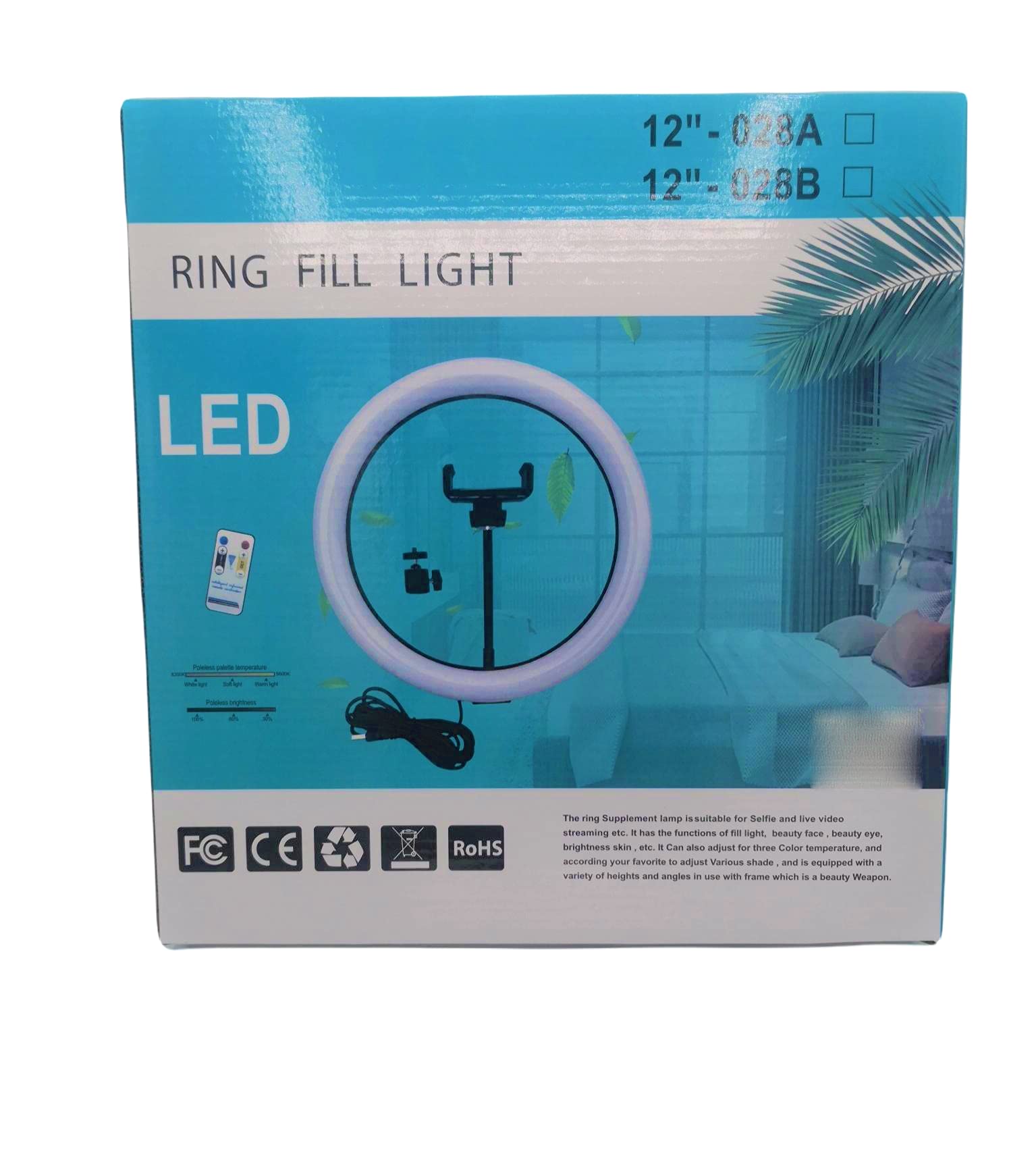 Deals-12 Pollici Led Ring Light Fill LED 10w Dimmerabile 2700-5500k Temperatura Colore Con Treppiede