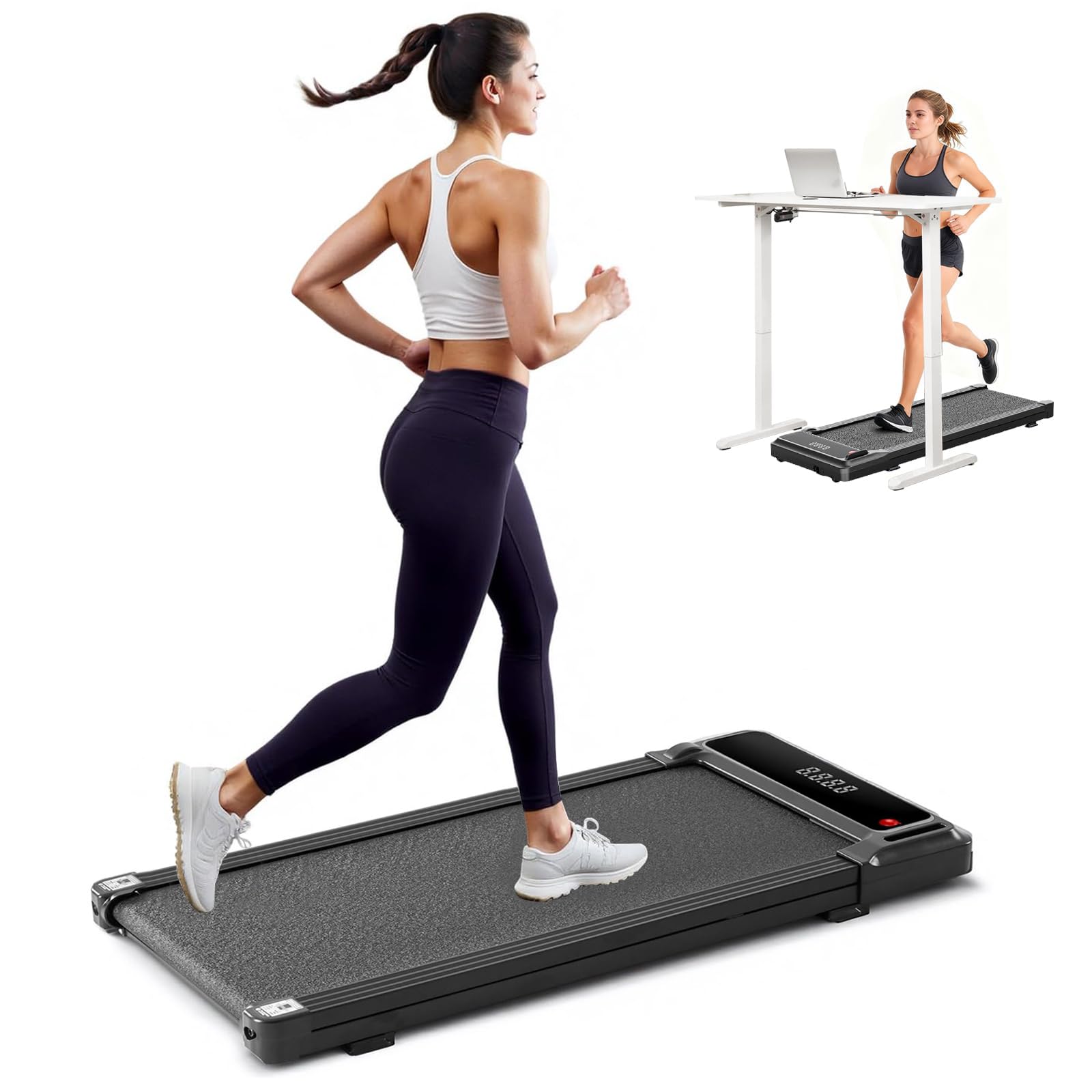 Photo 1 of ***FACTORY SEALED ***
Aidoly Walking Pad Under Desk Treadmill, Portable Compact Electric Walking Treadmill, Quiet Fitness Machine with Remote Control & LED Display for Home Office, Black