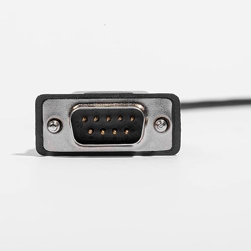 Vista 3 de DB9Pin M a DC3.0.197 in Serial RS232 Cable 6 pies DB9Pin a 0.138 in Serial Cable L= 6FT Negro