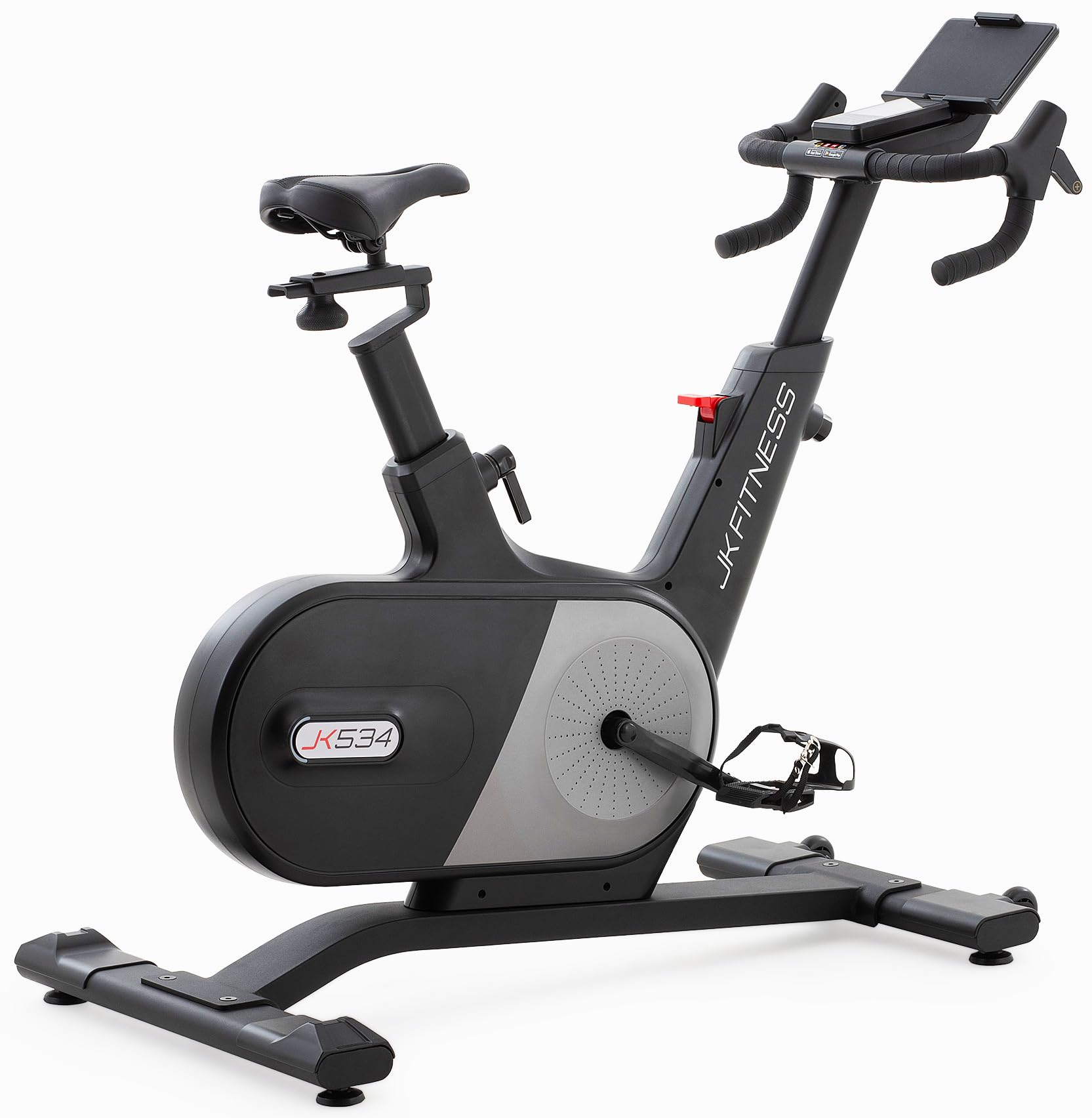 JK FITNESS JK 534 Spin Bike Elettro-Magnetica | Indoor Bike Professionale [Volano 20 Kg] Freno Motorizzato | 24 Livelli Resistenza | | Allenamenti Interattivi con App | Design Ergonomico e Robustezza