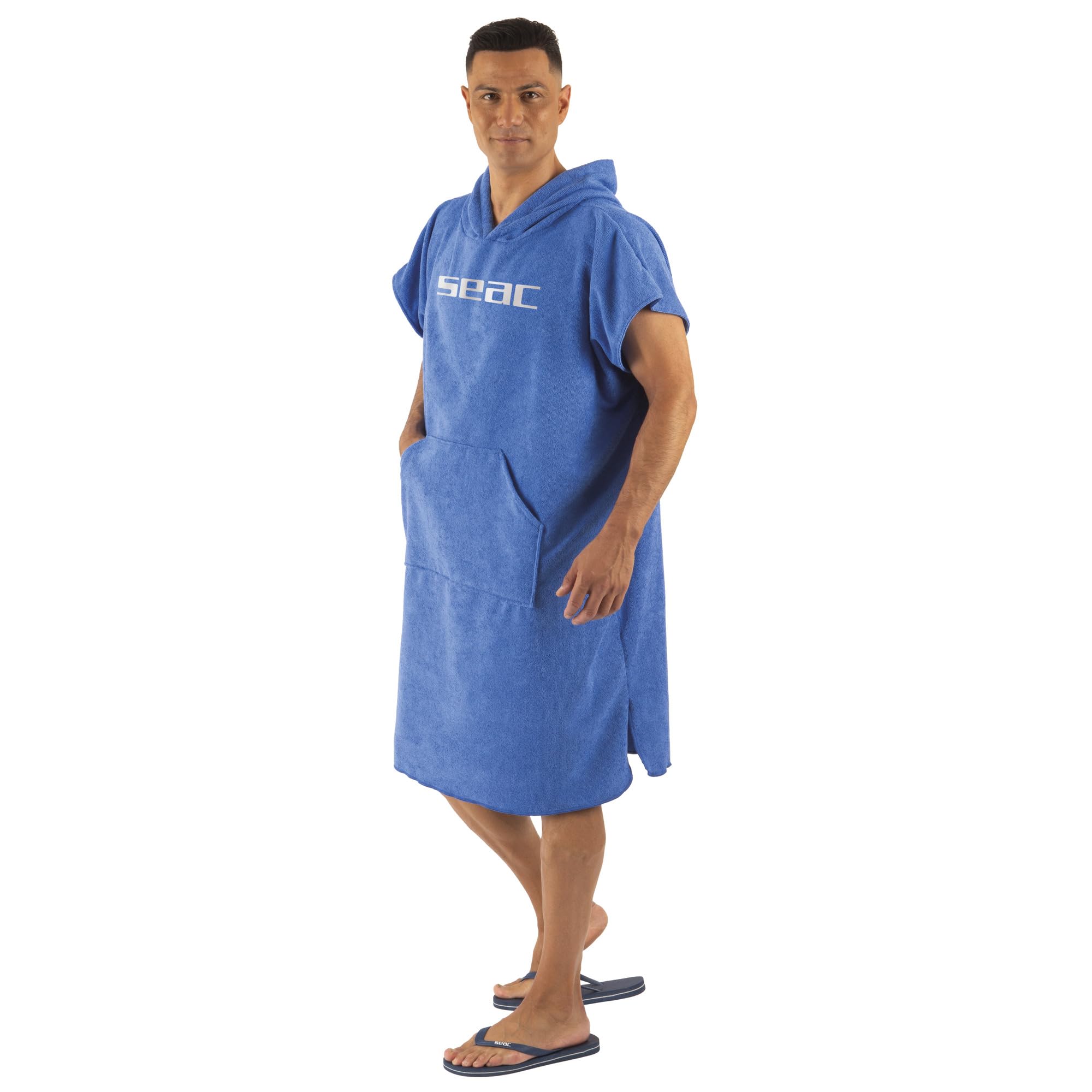 SEAC Poncho - Poncho Microfibra per Surf, Sport Acquatici in Microfibra per Adulti | Asciugamano Accappatoio Super Assorbente a Rapida Asciugatura | Ideale per Surf, Mare, Piscina e Sport Acquatici