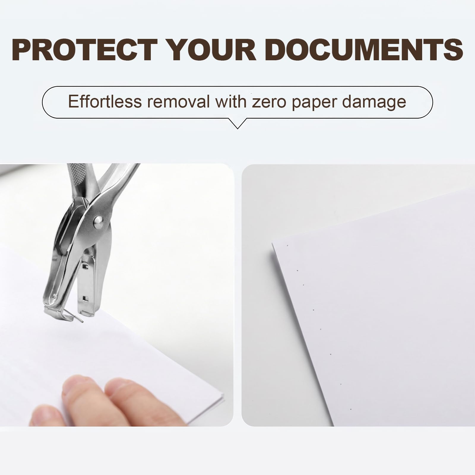 2 PCS Extracteur D'Agrafes, Extracteur d’Agrafes Professionnel, Dégrafeuse de Bureau avec Poignée Antidérapante, Outil Ôte Agrafes pour Documents, Retrait Rapide Sans Endommager Papier