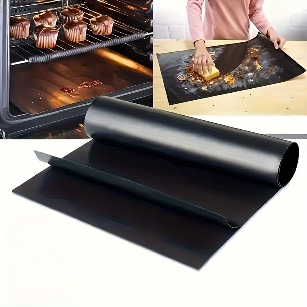 Paquete de 2 forros antiadherentes resistentes para horno: sin BPA ni PFOA, ideal para hornos eléctricos, estufas de gas, microondas, parrillas de carbón y gas