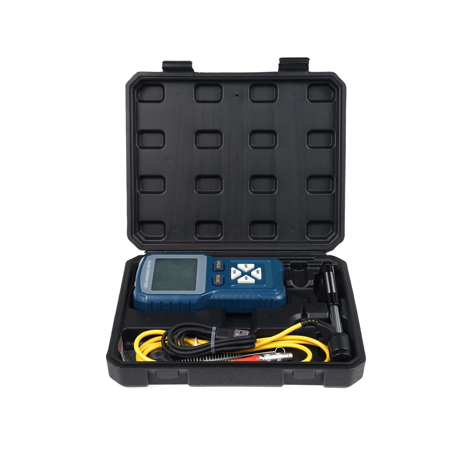 JVDDI High Precision Leeb Hardness Tester Metals Hardness Test Kit Portable Digital Durometer 360° HLD HB HV HS HRA HRB HRC Testing