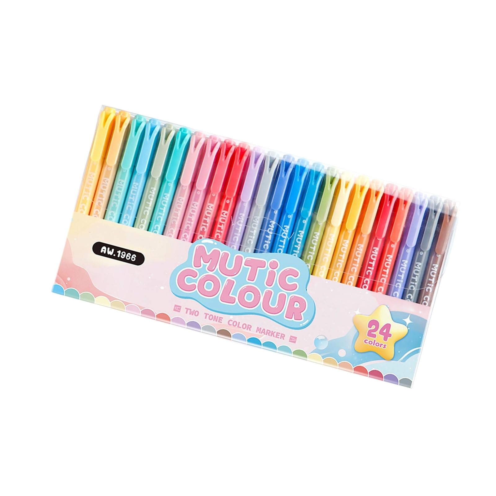 Jazuaiao Multifunctional Highlighters Set Double-Head Highlighter Marker Fluorescent Pen Bible Marker Pen
