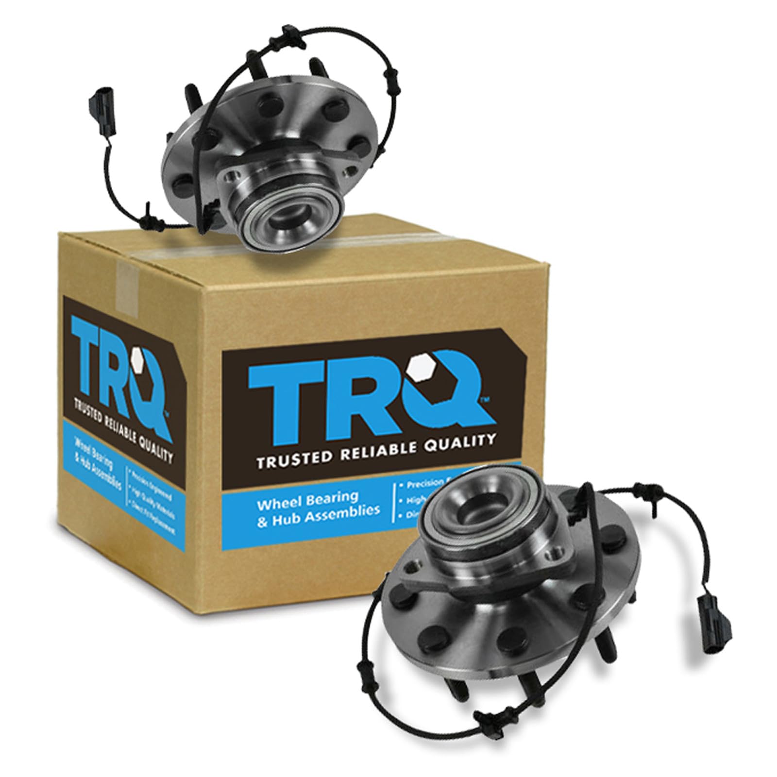 TRQ 2 Piece Front Wheel Bearing &amp; Hub Assembly Set