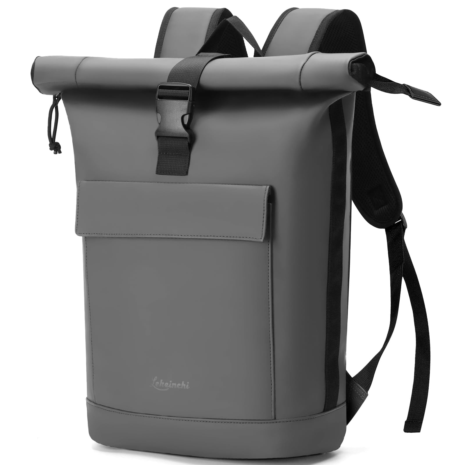 Lekeinchi Zaino Rolltop Donna Uomo per 17" Laptop Impermeabile Elegante | Arrotolato Borsa,Espandibile Backpack, Viaggio, Scuola, Università, Lavoro